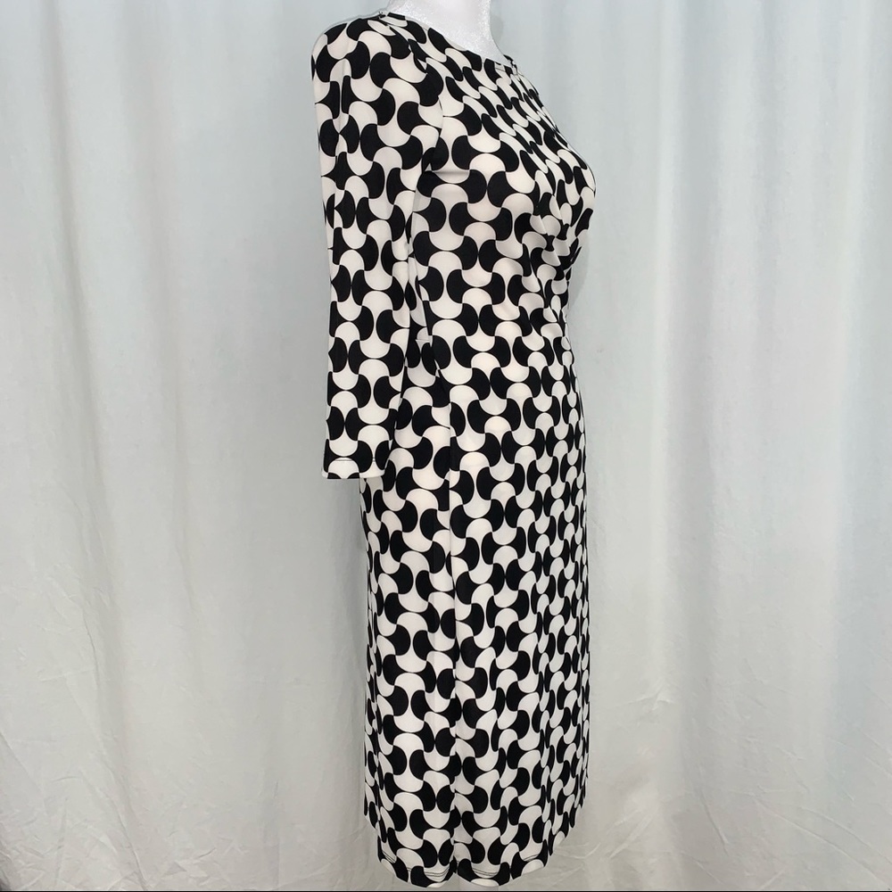 Talbots Women’s Black and Off White/Cream Dress Size P - Picture 5 of 7